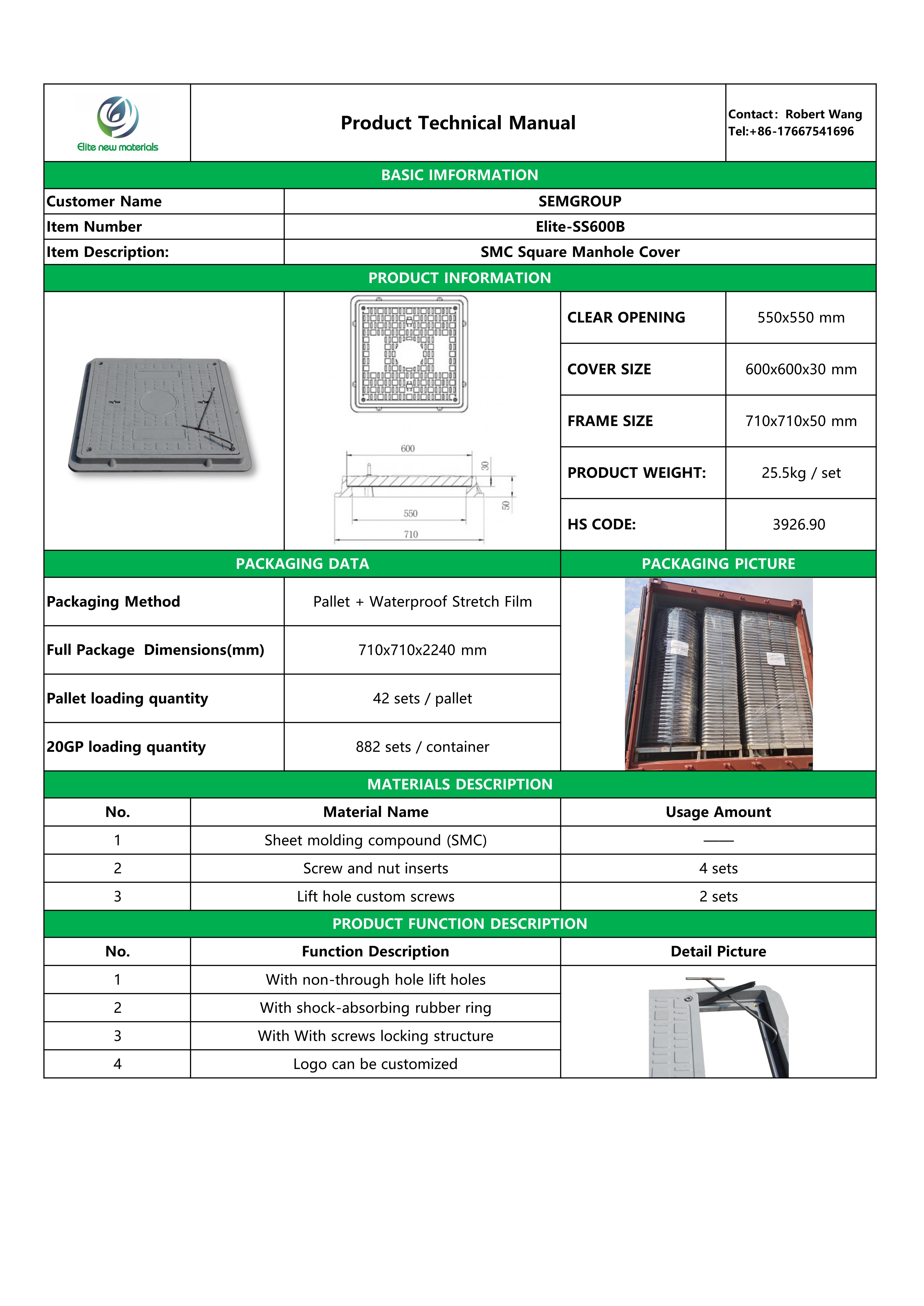 Manhole Cover SS600